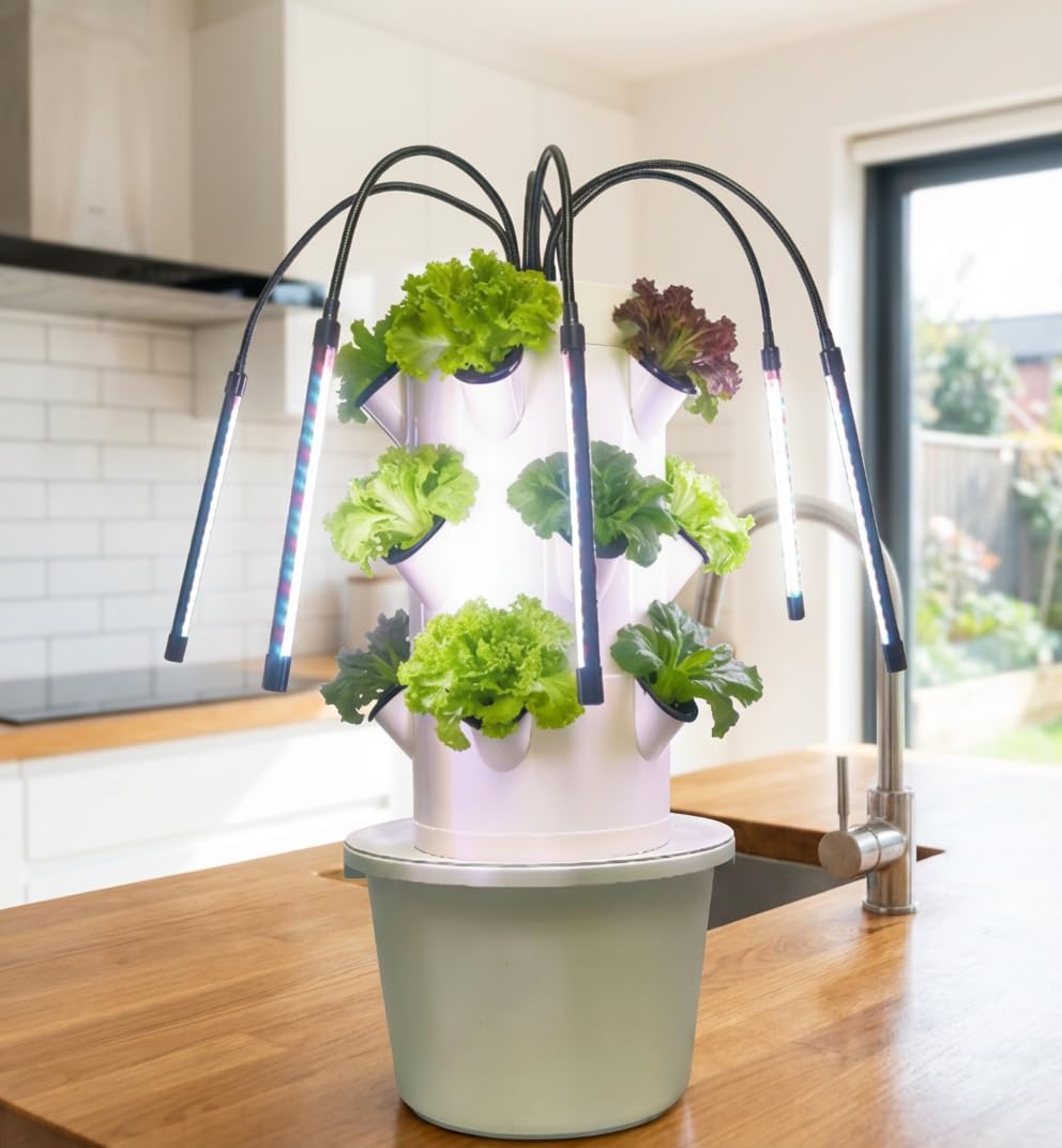 Indoor Herb Garden Kit - Vertical Hydroponic Growing System | 3-Layer
