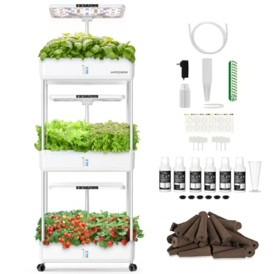 Indoor Herb Garden Kit - Indoor garden hydroponics growing system: 66-pod