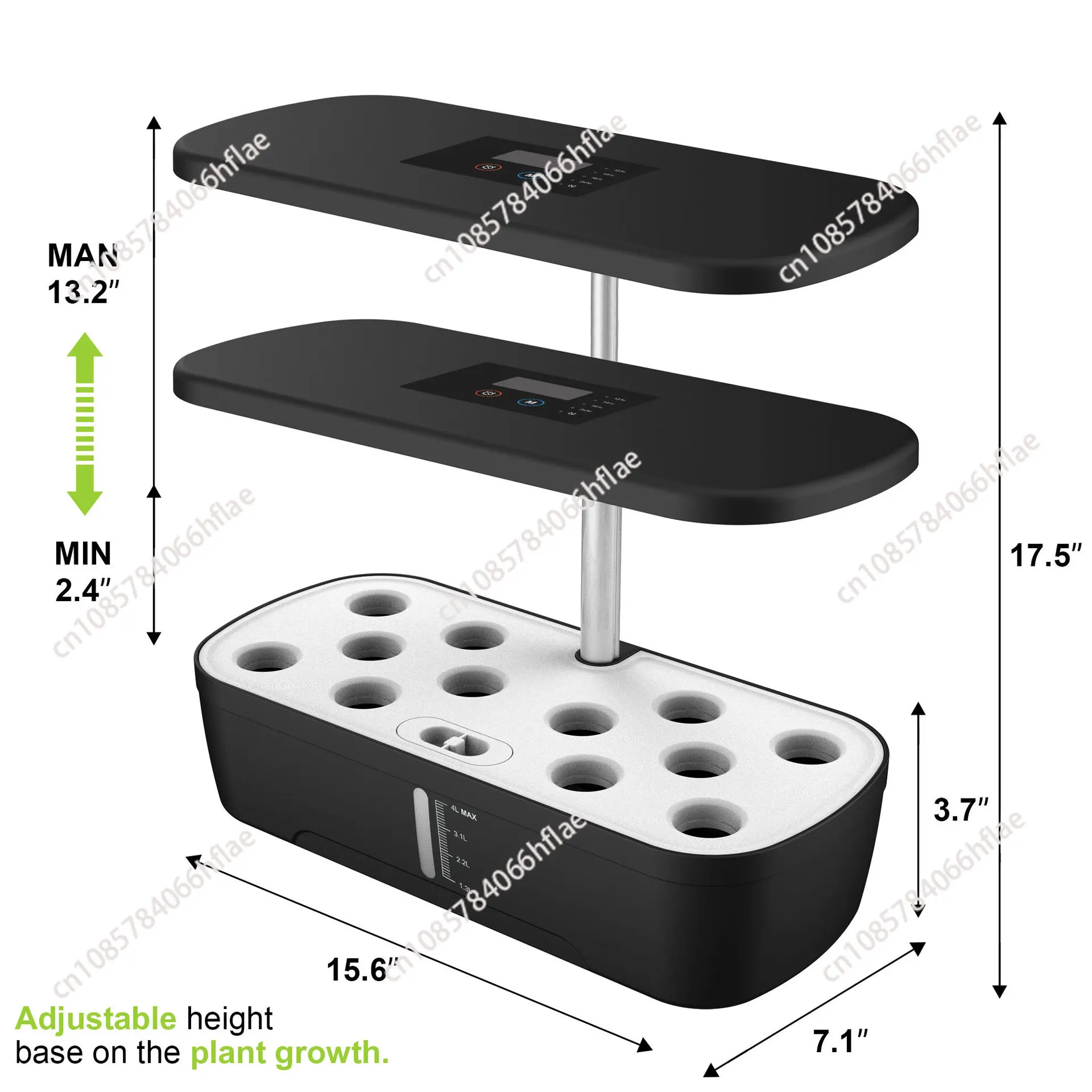 Indoor Herb Garden Kit - 12 Pods Hydroponics Growing System, Herb