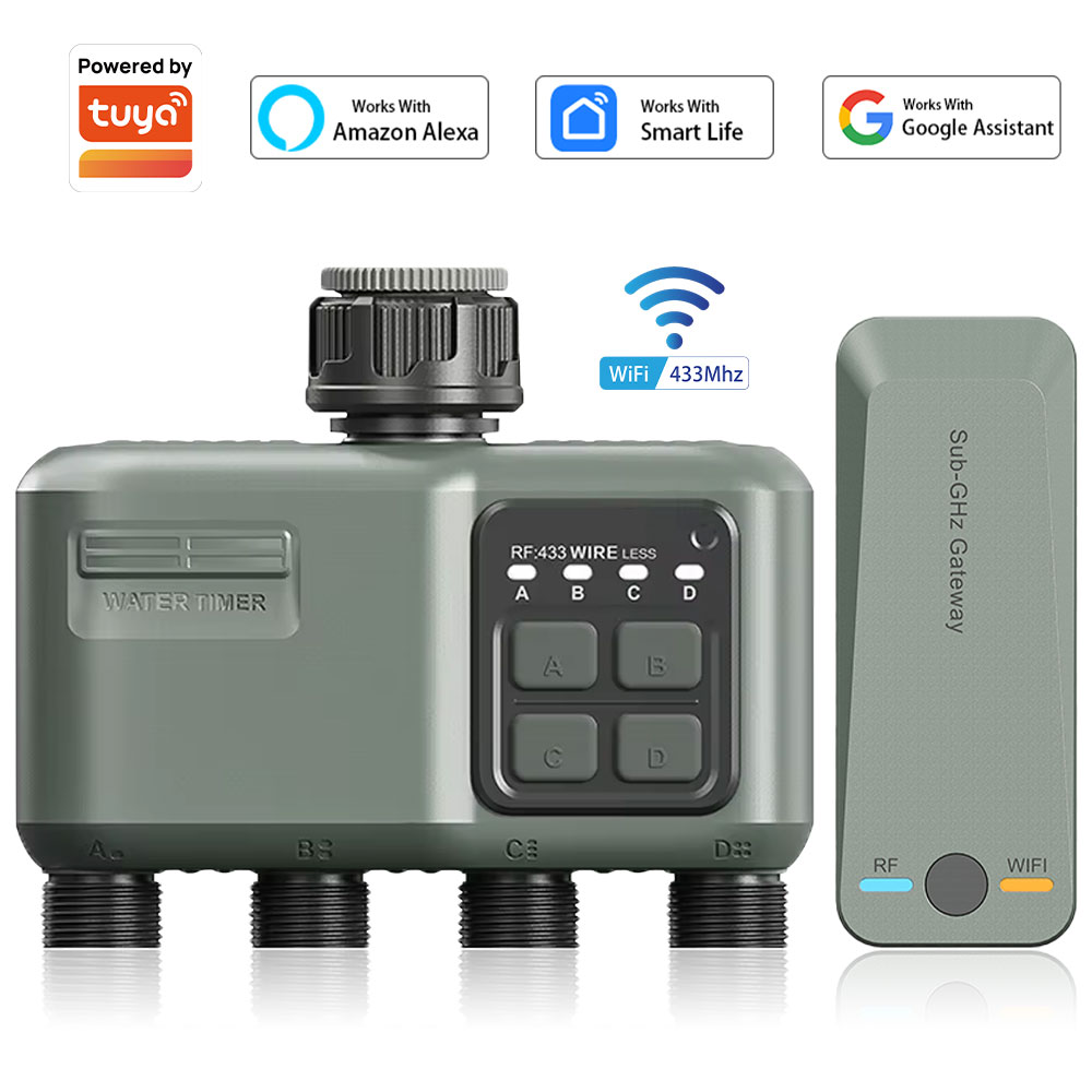 Smart Garden Outdoor - 4 Outlet Programmable Water Timer for