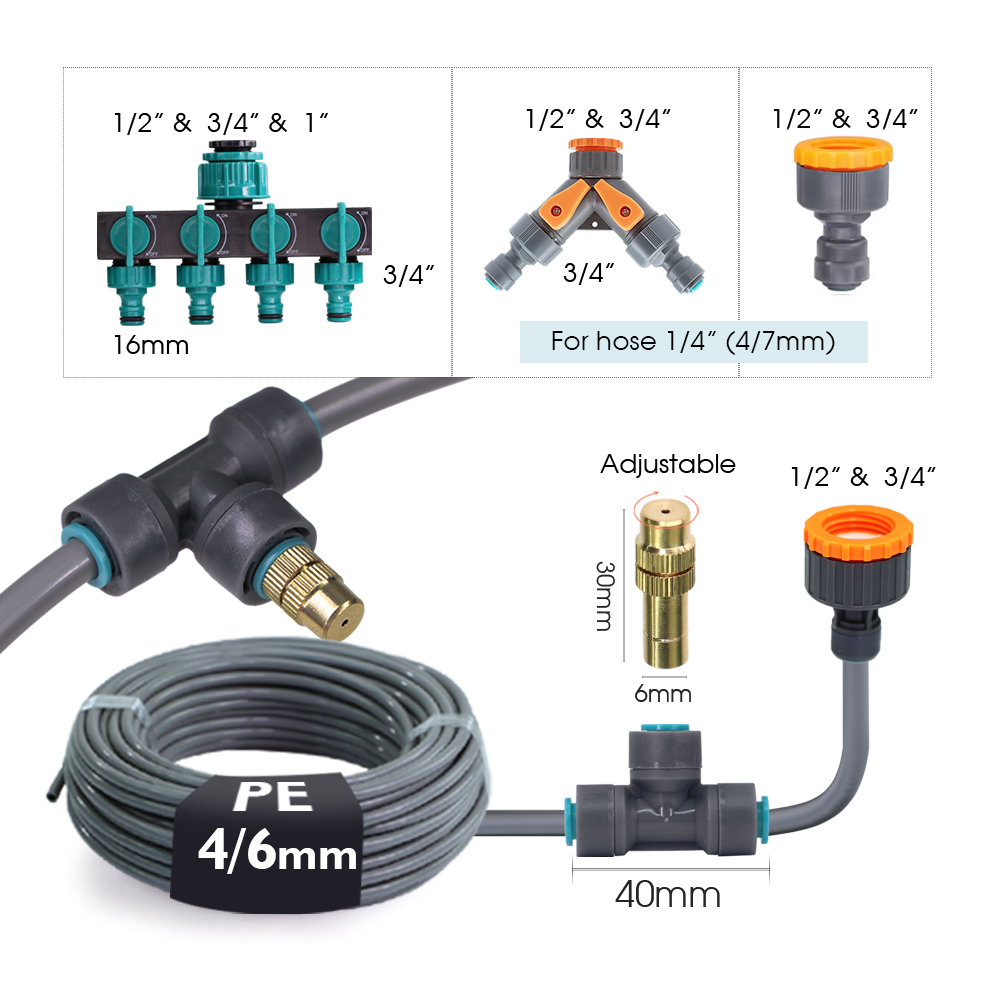 5-30M 4/6mm Gray Hose Adjustab - Smart Garden Outdoor recension och pris