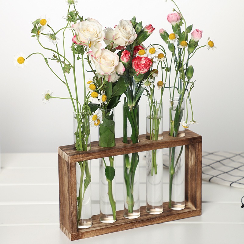 5-Tube Glass Hydroponic Plante - Indoor Herb Garden Kit recension och pris